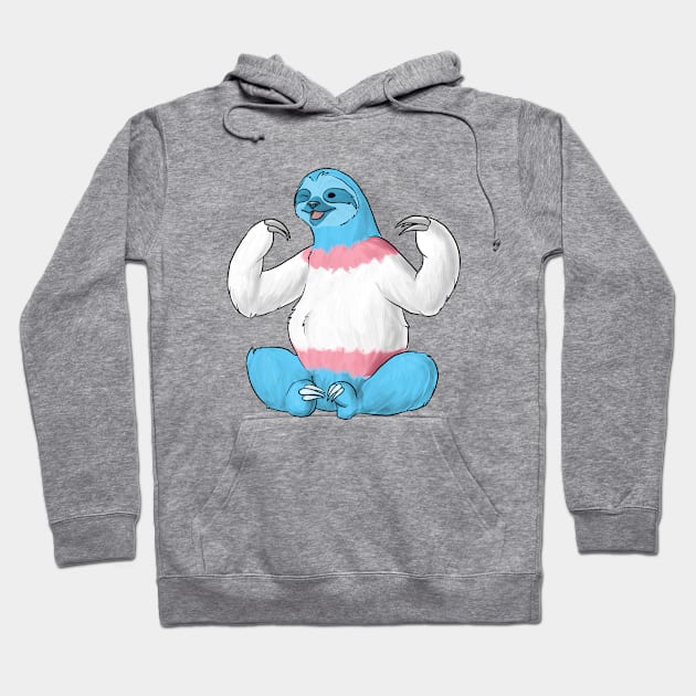 Trans Pride Sloth Hoodie by Khalico